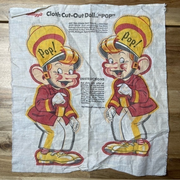 Vintage 1948 Kellogg’s Rice Krispies “Pop” Cloth Doll | Rare Cereal Promo | 16" - Picture 1 of 7